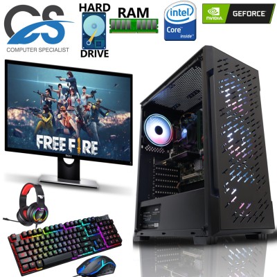 Refurbished FAST Quad Core i5 Gaming PC Tower Bundle 8GB 1TB HDD 2GB GT730 19" SCREEN 