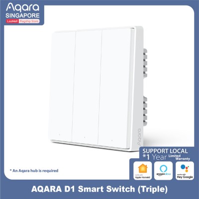 Aqara智能墙壁开关D1，支持苹果HomeKit、Alexa、谷歌（照明开关）