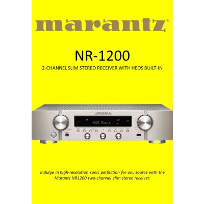 MARANTZ NR-1200 2ch超薄立体声接收器，内置HEOS